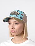 Бейсболка VON DUTCH арт. VD/1/CT/SUBL/15 (голубой / горчичный)